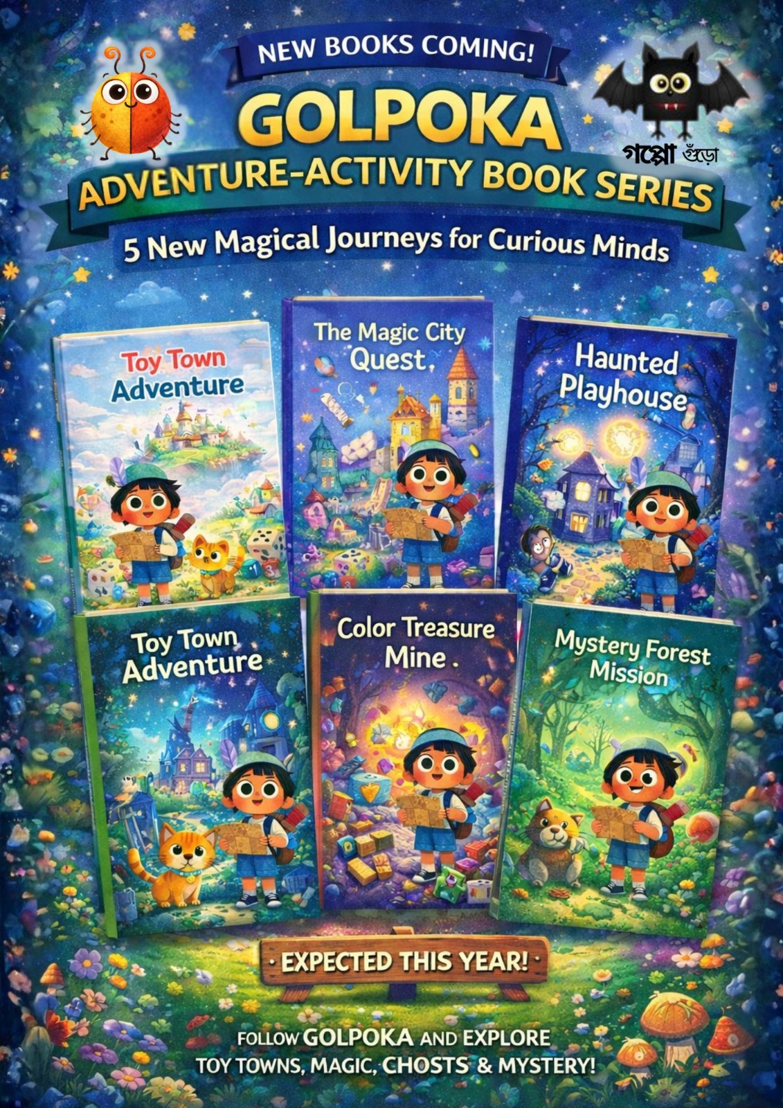 Golpoka Adventure-Activity Book Series — 6 upcoming books for curious minds